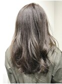 【アッシュグレージュ】セミロングローレイヤー