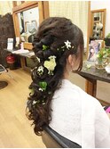 ウエディング髪型生花髪飾り　【BELL桜新町/用賀】