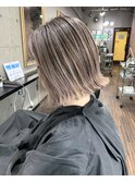 ベージュブロンドバレイヤージュ ボブ【Insta→bacio_ozawa】
