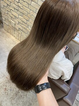 シェノン 西梅田(CHAINON) 似レイヤースタイルカット/アースカラー/くびれヘア/髪質改善