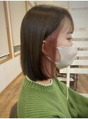 インナーカラーピンクベージュ