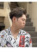日本橋美容室　金メッシュ　かきあげリバースショート