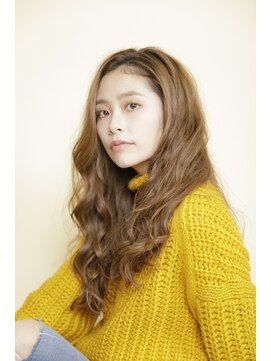 アフロディーテ 銀座(APHRODITE GINZA) 黒髪/グレーベージュ/レイヤーロング/前髪パーマ/銀座