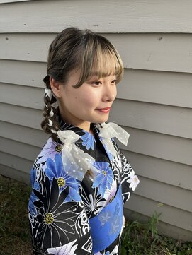 ワークスヘアー(WORKS HAIR) ツインヘア 浴衣ヘア