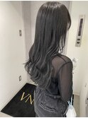 韓国風巻き髪シースルーブラック