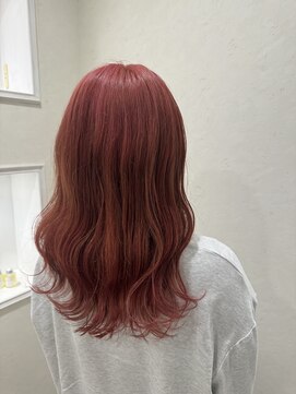 ヘアースペースブルーム リアン 岡町店(HAIR SPACE BLOOM Lien) コーラルカラー/ピンクカラー/ブリーチカラー