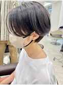 前髪なしハンサムショート