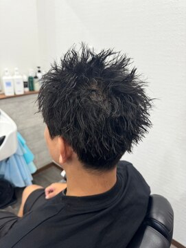 エイト(AITE) ダークアッシュ/アッシュブラック/カルマパーマ/ベリーショート