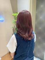 ロンドシェリ 仙台(Lond Cheri)&nbsp;ブリーチなし ピンクブラウン ボブルフ　前髪 小顔美髪髪質改善