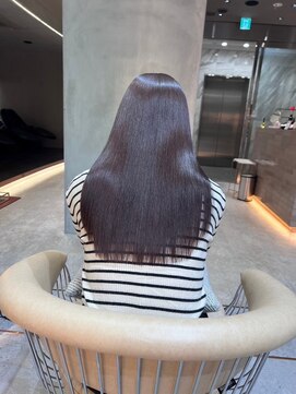 アンフィニー 仙台(ANFINI) 仙台髪質改善縮毛矯正韓国レイヤーチェリーブラウンミニウルフ