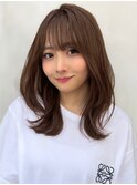 【F】大人かわいい韓国風巻き髪小顔前髪カット