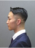 ビジネスフォーマル 七三オールバック スキンフェードカット