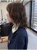 前髪カタログ/イメチェンスタイル／ウェーブパーマ/こなれミディ