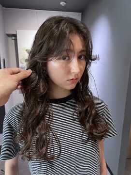 ノラ ギンザ(NORA GINZA) ドライパーマゆるめパーマウルフパーマミディアムパーマ銀座暗髪