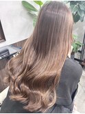 韓国風アディクシーカラーグレージュオリーブレイヤーカット堺東