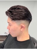 #オールバック風#フェードカット#ブロック