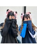 ペアで可愛い体育祭ヘア/大谷