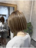 ＊コントラストハイライト ボブ