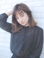 アルバム 渋谷(ALBUM SHIBUYA) カジュアル外ハネボブ_ワンレンフェザーロングボルドー_2104
