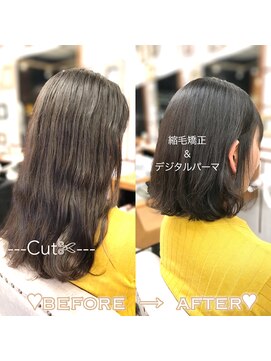 ラブクロムトーキョー オモテサンドウ(LOVECHROME OMOTESANDO) ストカール/ストデジ＝縮毛矯正＋デジタルパーマ☆髪質改善