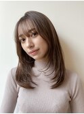 20,30代☆レイヤーカット/シースルーバング/ひし形シルエット