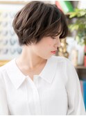 ★ダークアッシュレトロガーリーマッシュヘアー20代30代40代★9