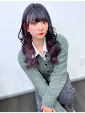 ログネオン(.6 -ROGU- neon) 【ログネオン】ブルーブラック×インナーラベンダー