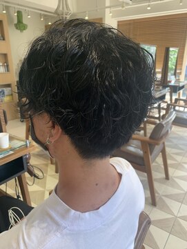 リボーン ビューティー リゾート 松戸店(re-born Beauty Resort) アッシュブラックベリーショートウルフカルマパーマ