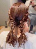 お出かけ前にヘアセット