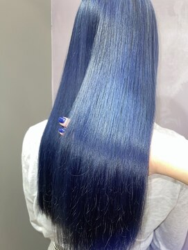 シーズンズセントリック 吉祥寺(SEASONS Centric) ストレートロング/ブルーカラー/バイオレットブルー