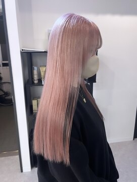 ペレ 栄店(PELE) デザインカラー/レイヤーカット/ウェットヘア/オリーブベージュ