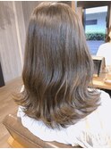 黒髪/ボブルフ/ネビージュ/小顔/ワンレン/