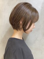 エリマ 武蔵小杉(elima) 武蔵小杉レディース丸みショートベージュカラー前髪あり