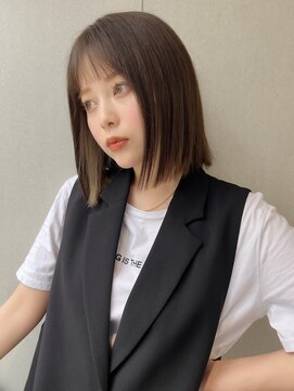 ジェム(GEM) くすみベージュ/細みハイライト/ホワイトブロンド/ボブ★84