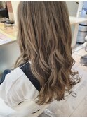 ロング ダブルカラー ハイトーン ベージュ