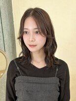 スニュウ(snuw)&nbsp;【snuw_ayano】ブラウンカラー/鎖骨ミディアム/顔まわりカット