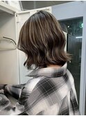 くびれボブ細めハイライトウォームベージュ本厚木20代～50代