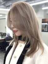 ニコ トウキョウ 渋谷(nico TOKYO)&nbsp;ミルクティーベージュダブルカラーピンクハイトーン韓国レイヤー