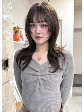 ゾーイ ダイミョウ 天神大名(ZOEY daimyo) ブリーチなし透明感カラー/オリーブグレージュ/レイヤーカット