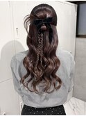 お呼ばれハーフアップヘア