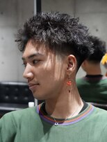 メッツ 原宿(METS) MEN'S/スパイキーショート×ピンパーマ/テーパーフェード