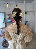 網おろしヘアセット　結婚式