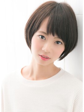 ガーデン ムサシコスギ(GARDEN MUSASHIKOSUGI) ノームコアショートボブ黒髪カタログ/アッシュブラック/骨格矯正