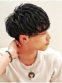 ニュアンスパーマ刈り上げグランジスマートマッシュ