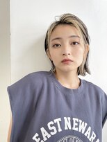 サンク 原宿 表参道(cinq)&nbsp;ダブルカラー外ハネボブインナーカラーハイライトケアブリーチ