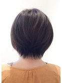 襟足スッキリショート☆落ち着いた透明感カラー