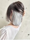 インナーカラー×ホワイトシルバー◎夏髪ハイトーン/20代/30代