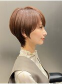 大人可愛い/20代30代40代/丸みショート/ショートボブ
