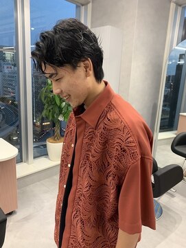 ジエクト アイロ 江坂駅前店(The Ect ilo) メンズ アッシュブラック カルマパーマ