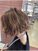ボブ×パーマ
